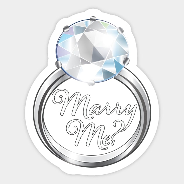 Marry Me T shirt Sticker by chrayk57